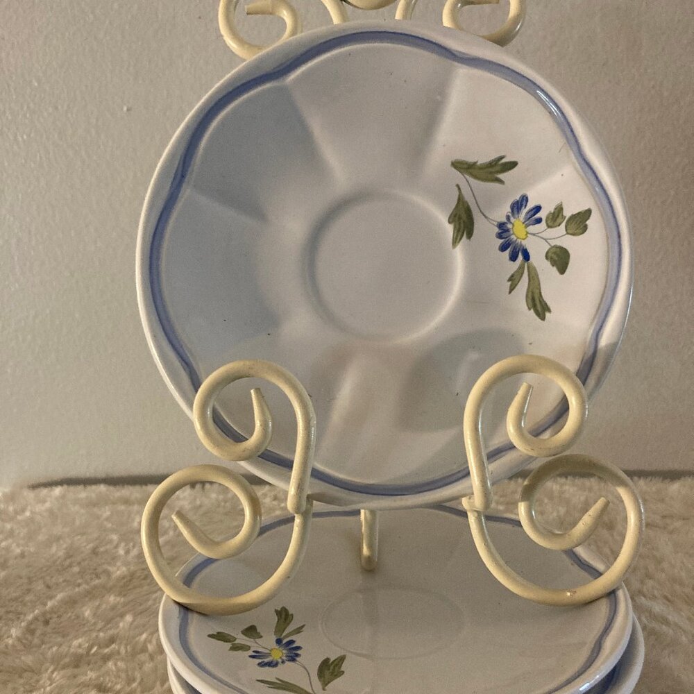 Longchamp "Perouges"6-3/8" Saucers w/2" Seat Set of (4)